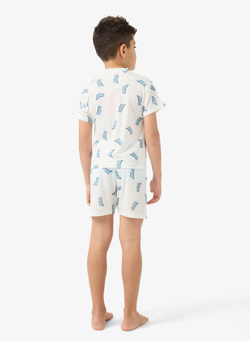 Pinata Dinasour Print Short Pyjamas - Image 2